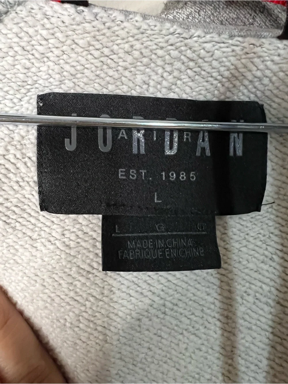 Jordan Air Men’s Wings Fleece Gray Full Zip Athleisure Hoodie Sweater
